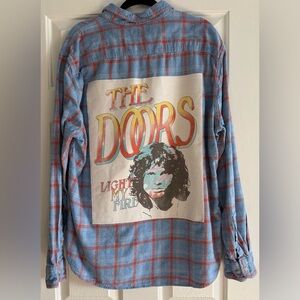 The Doors Upcycled Flannel Shirt